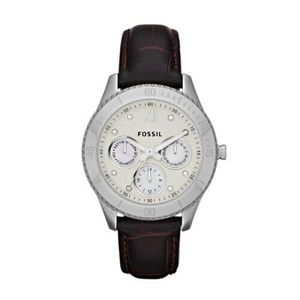 NEW in box Fossil Women's Stella ES3103 Brown Leat